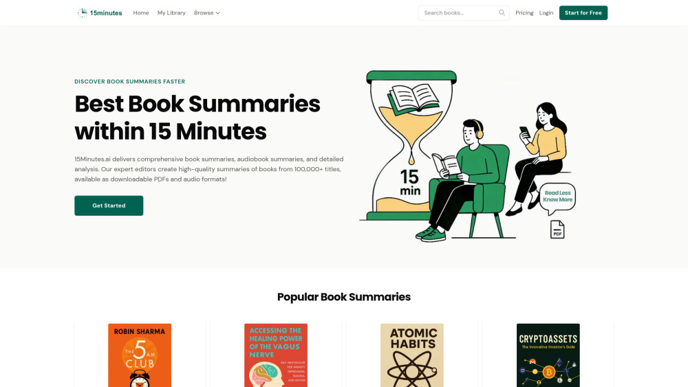 15Minutes website screenshot