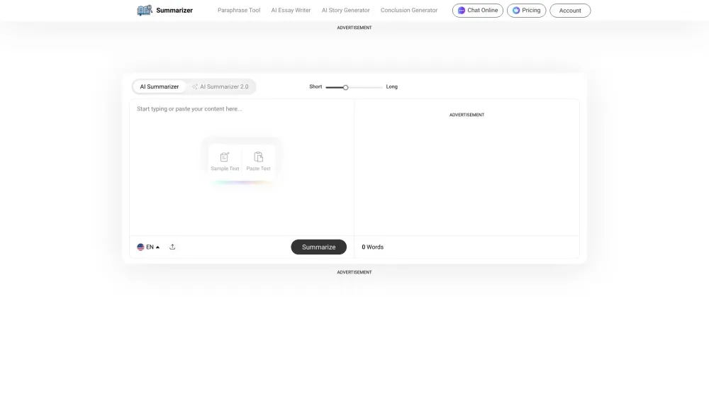 Summarizer Org website screenshot