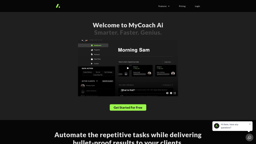 Mycoachai Com website screenshot