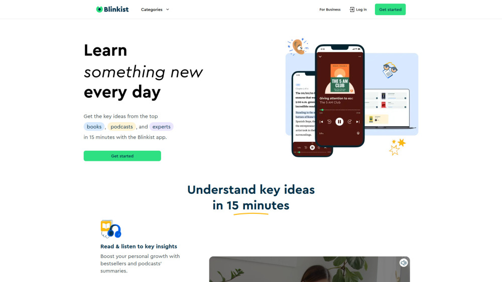 Blinkist website screenshot