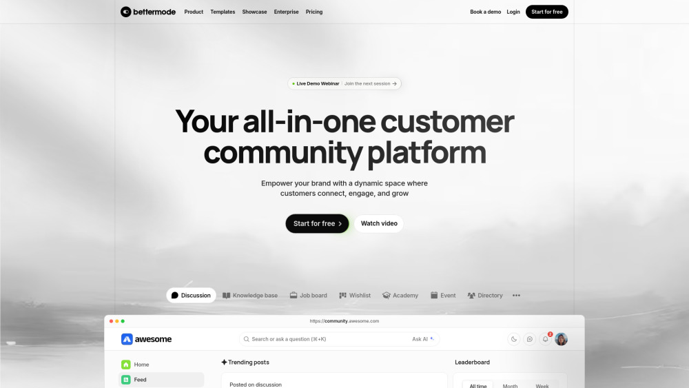 Bettermode website screenshot