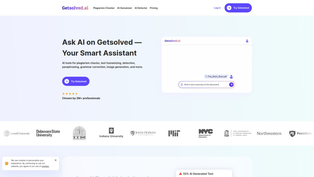 Getsolved Ai website screenshot