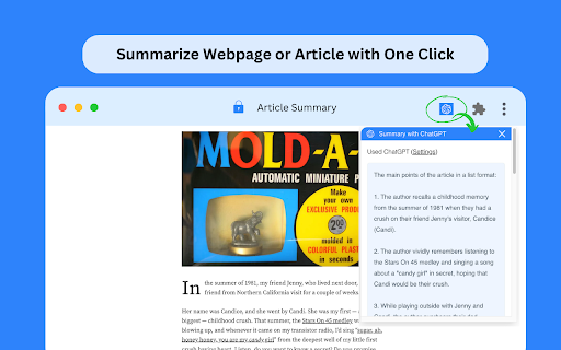 Article Summary With Chatgpt And Take Notes website screenshot