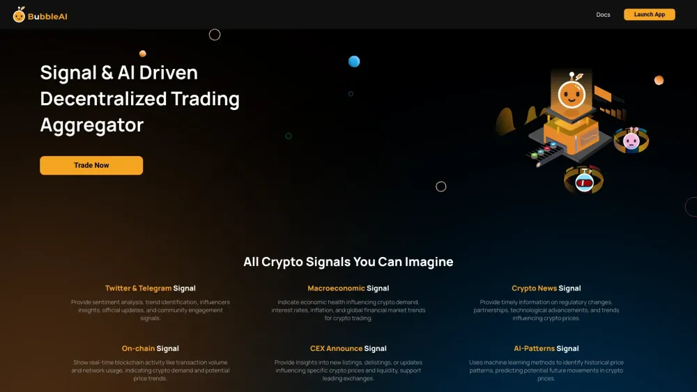 Bubbleai website screenshot