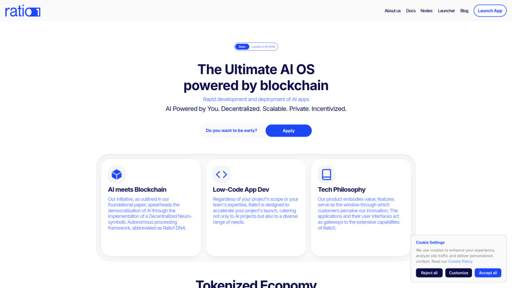 Ratio1 website screenshot
