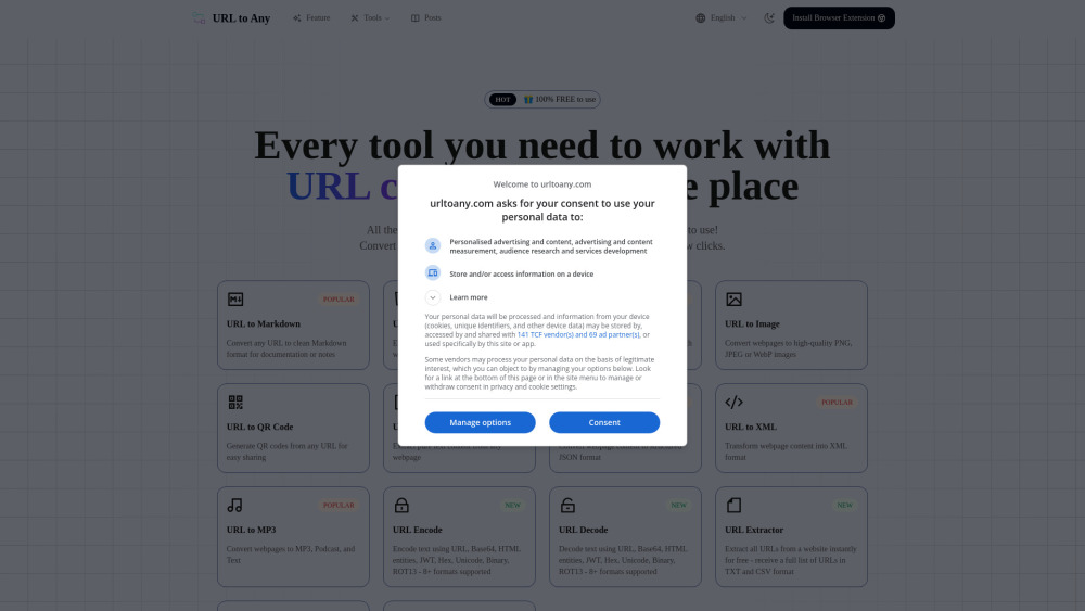Url To Any website screenshot