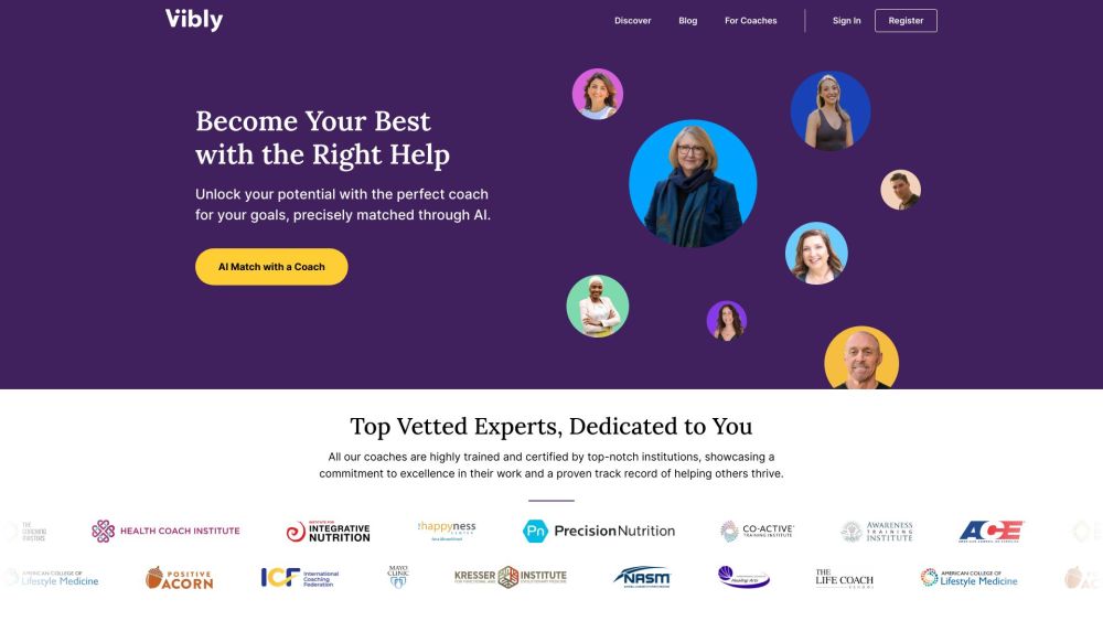 Vibly website screenshot