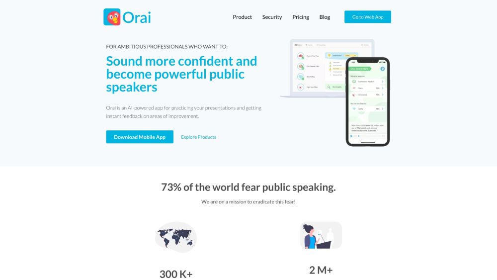 Orai Com website screenshot
