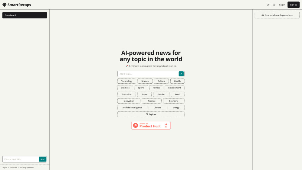 Smartrecaps website screenshot