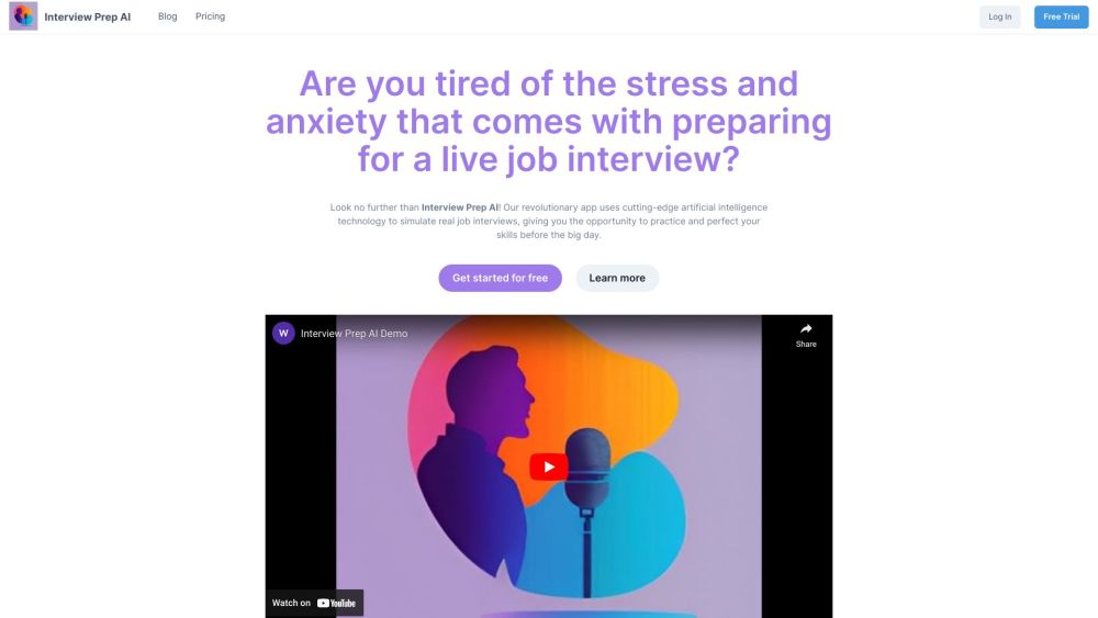 Interview Prep Ai website screenshot