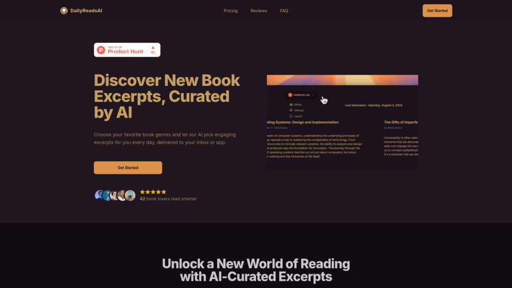 Dailyreadsai website screenshot