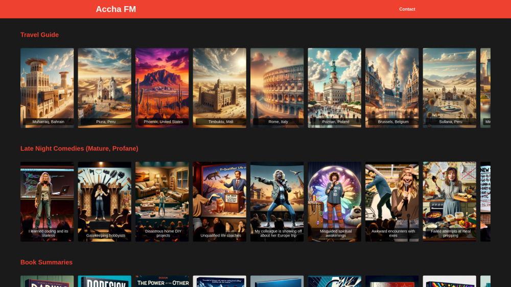Accha Fm website screenshot