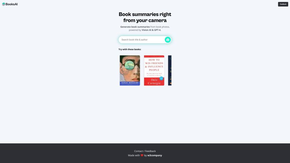 Booksai website screenshot
