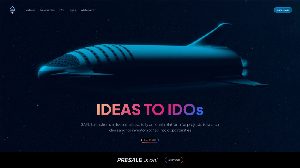 SAFU Launcher website screenshot