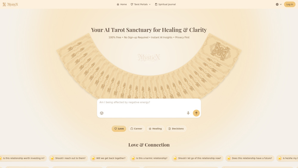 Mysticx Ai website screenshot