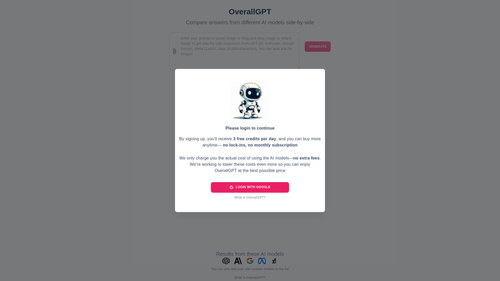 Overallgpt website screenshot