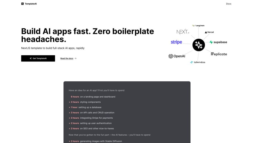Templateai website screenshot