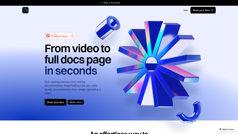 MakeTheDocs website screenshot