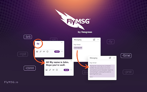 Flymsg Ai Writer Autofill Text Expander website screenshot