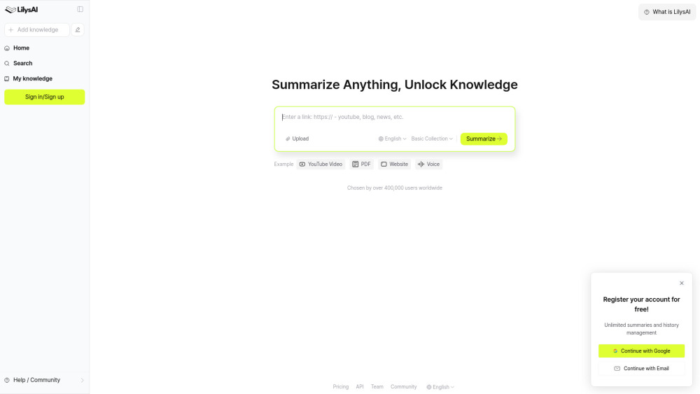 Lilys Ai website screenshot