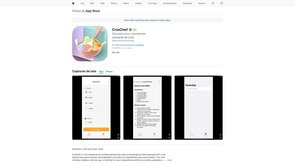 CriaChef website screenshot