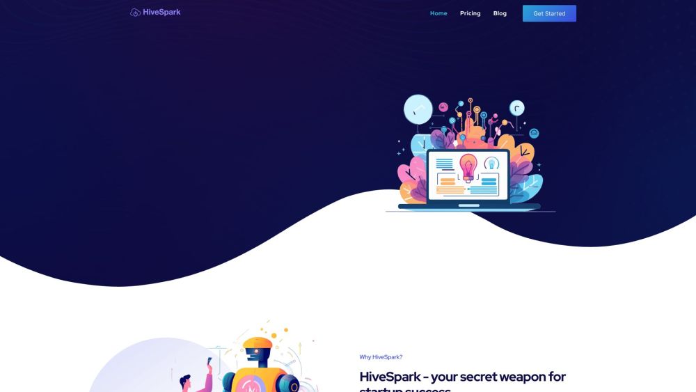Hivespark website screenshot