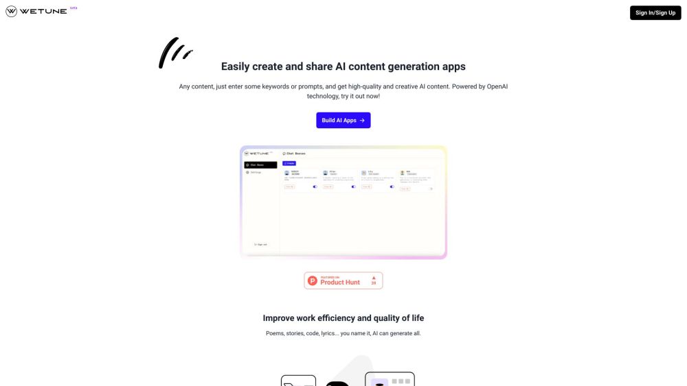 Wetune website screenshot
