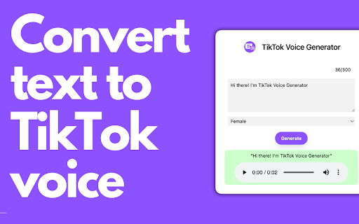 Tiktok Voice Generator website screenshot