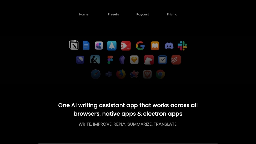 Writers brew AI website screenshot