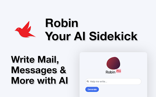 Robin Your Ai Sidekick website screenshot
