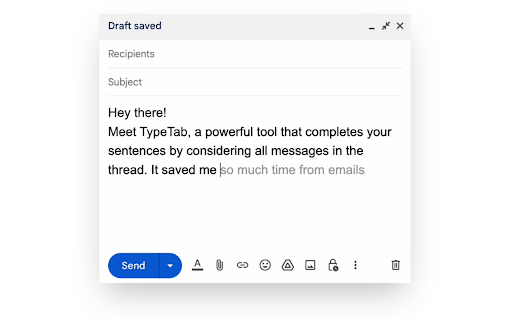 Typetab Auto Complete website screenshot