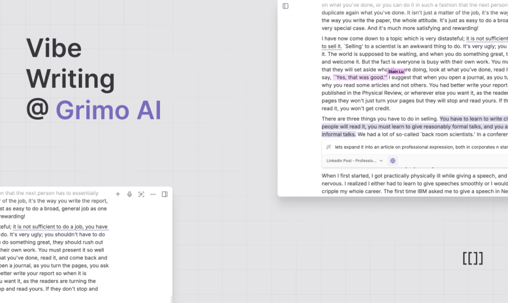 Grimo Ai Alpha website screenshot