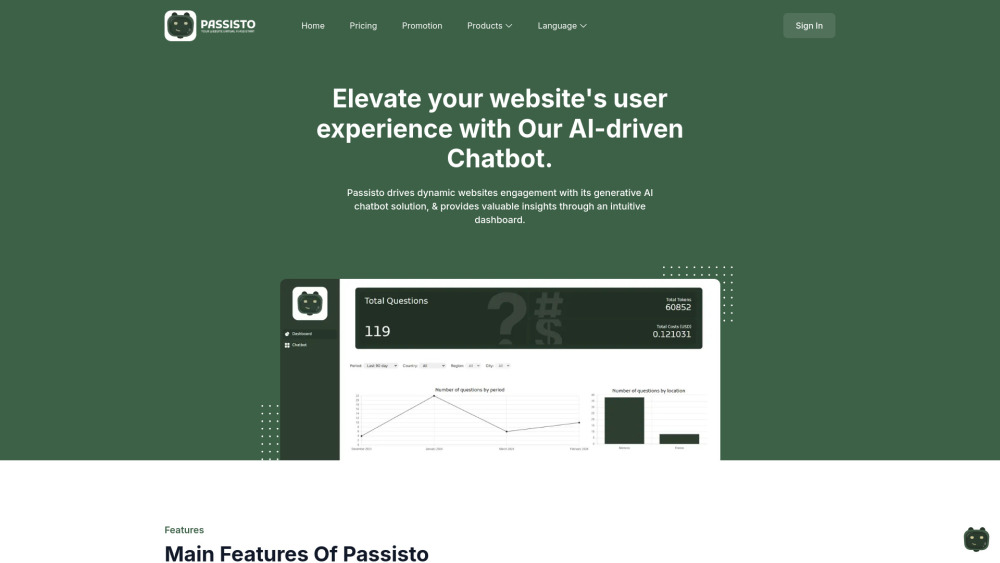 Passisto Online website screenshot