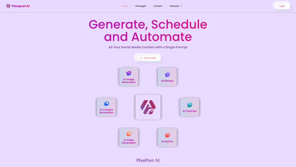 PlanPost AI website screenshot