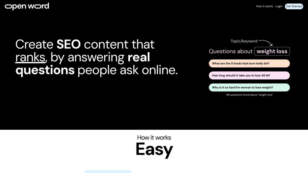 OpenWord website screenshot