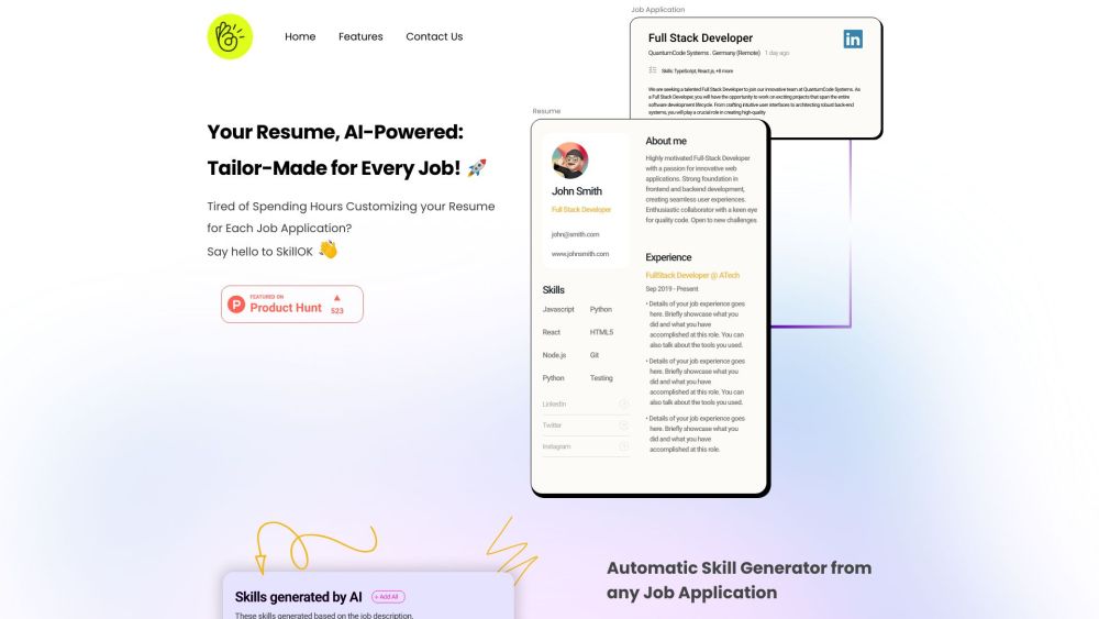 Skillok website screenshot