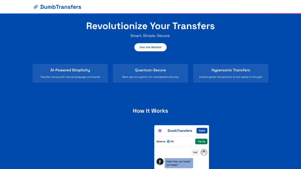 Dumbtransfers website screenshot