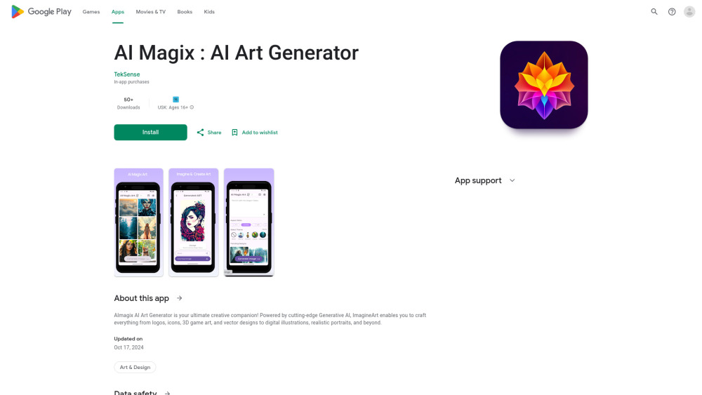 Ai Magix website screenshot