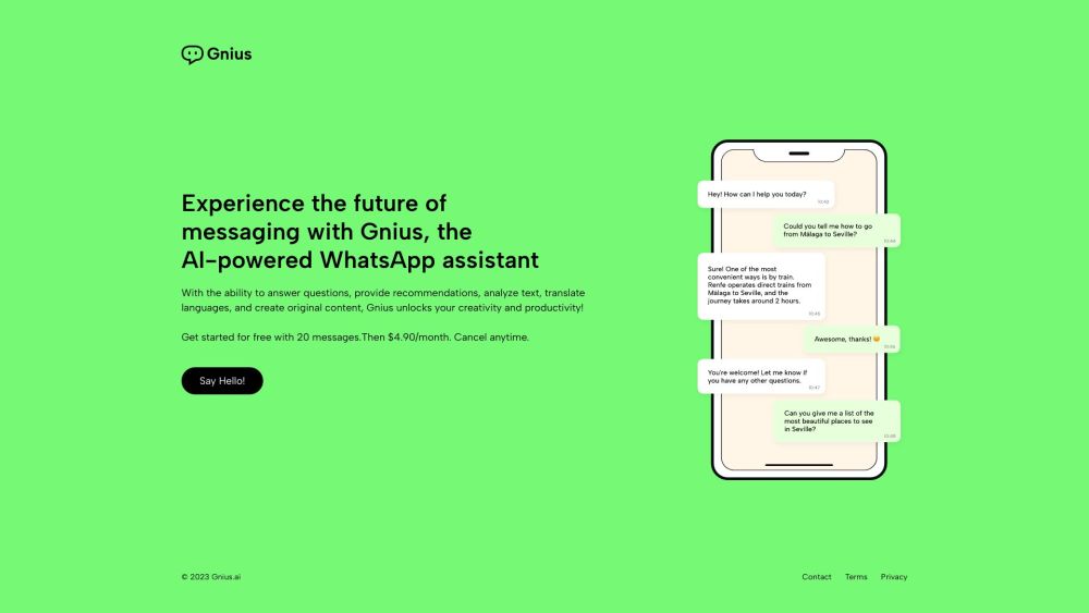 Gnius website screenshot