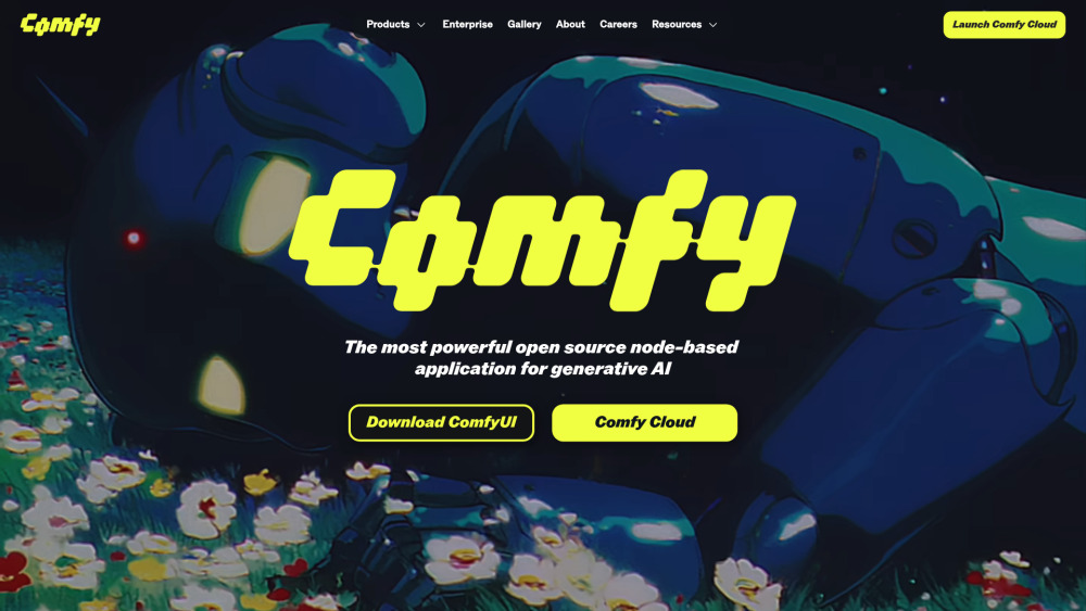 Comfyui website screenshot