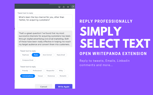 Writepanda Ai website screenshot