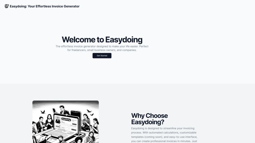 Easygoing website screenshot