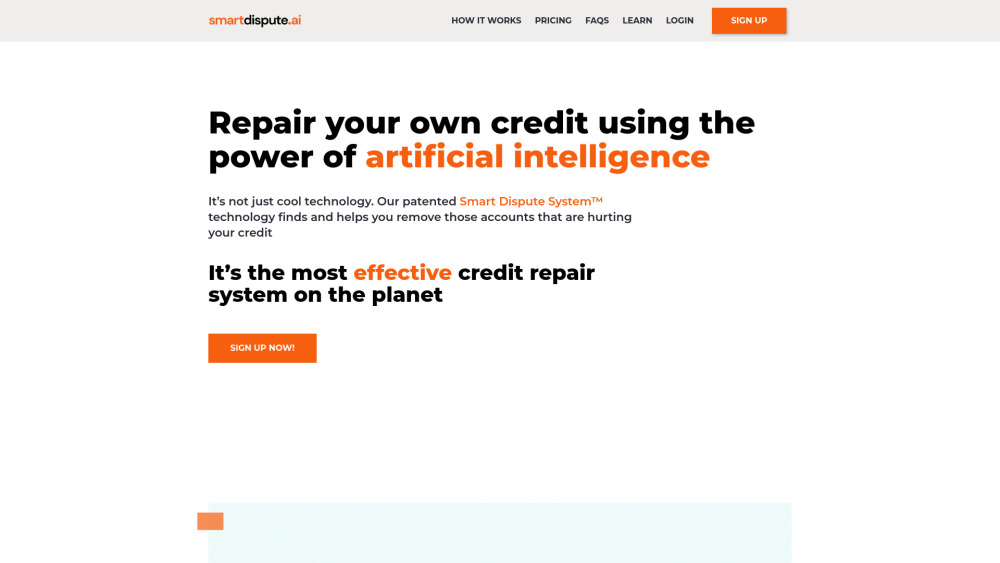 Smartdispute Ai website screenshot