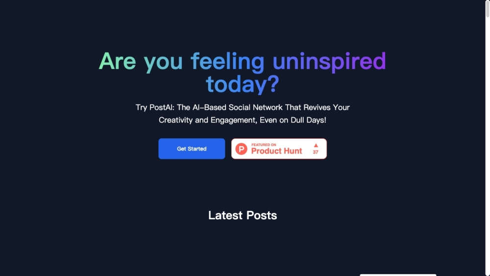 AI Blog Post Generator website screenshot