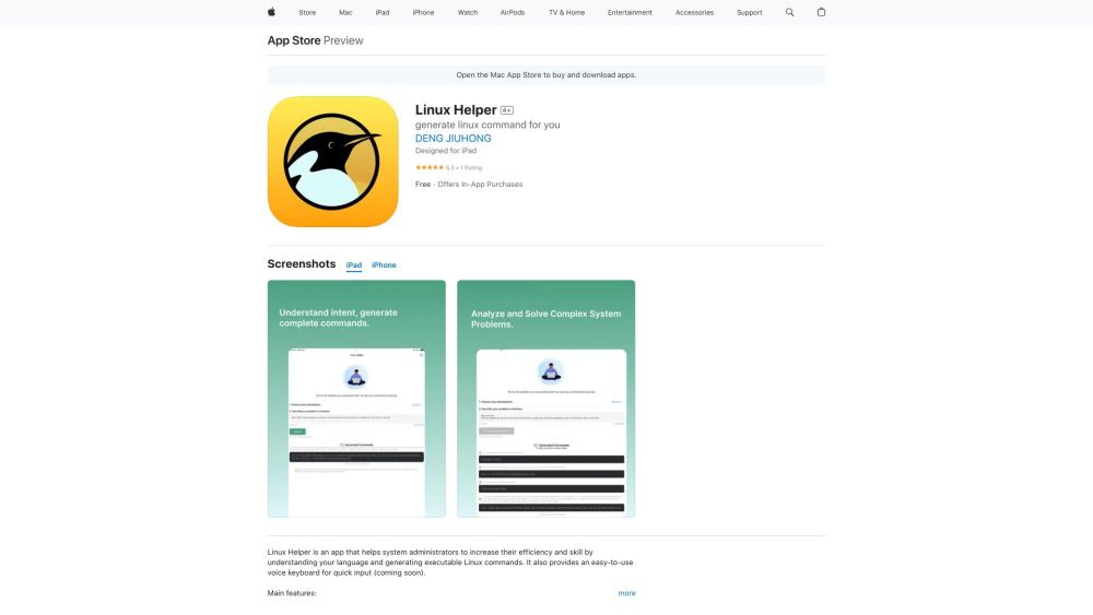 Linux Helper website screenshot
