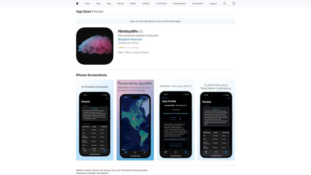 Nimbuswx website screenshot