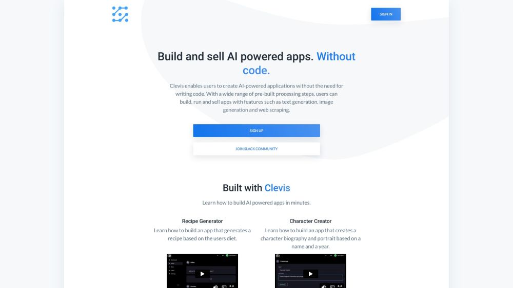 Clevis website screenshot