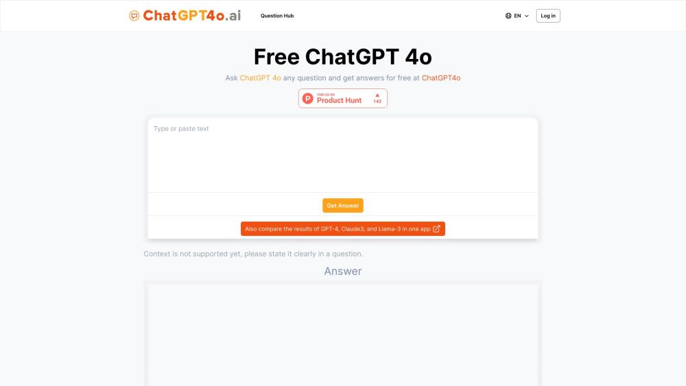 Chatgpt4O website screenshot