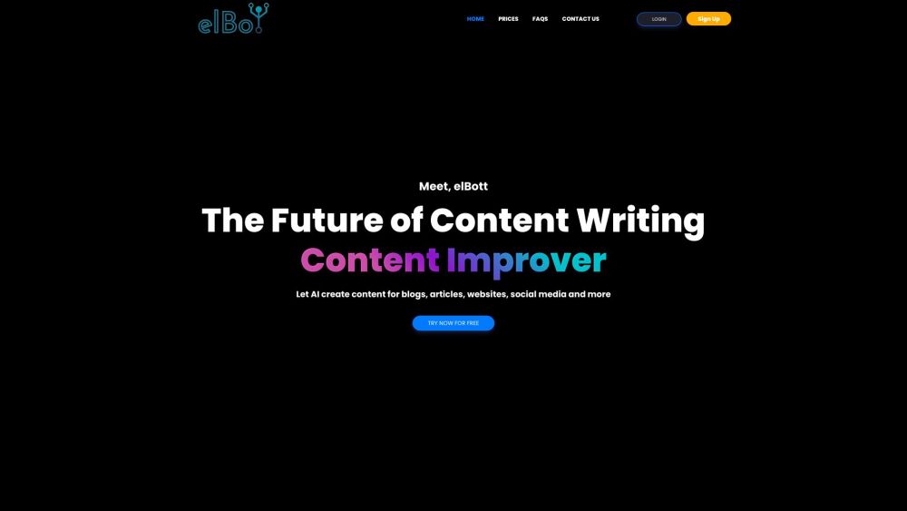 Elbot website screenshot