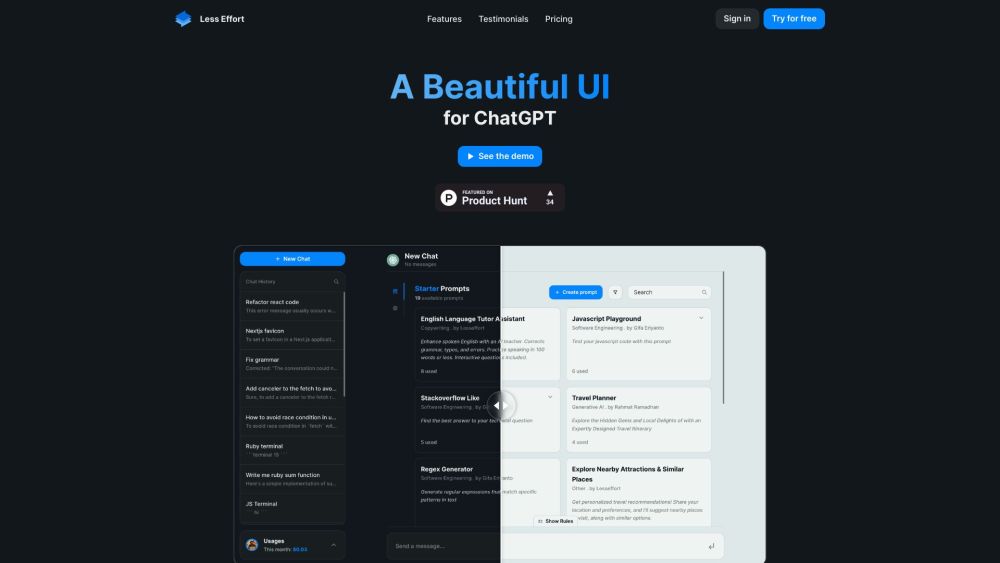 Lesseffort website screenshot
